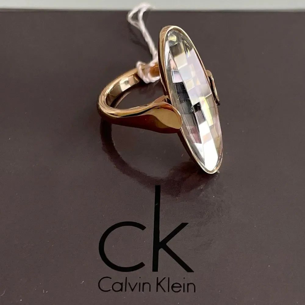 NWT Calvin Klein Slim Oval Cocktail Ring
